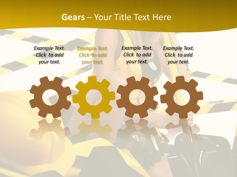 Female Person Model PowerPoint Template