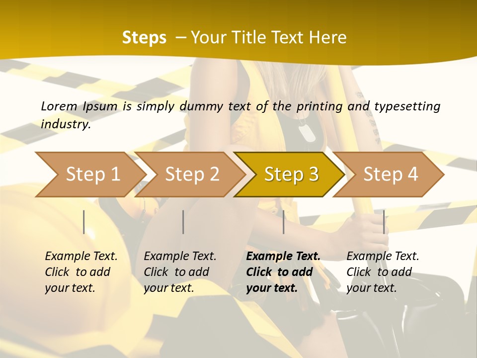 Female Person Model PowerPoint Template
