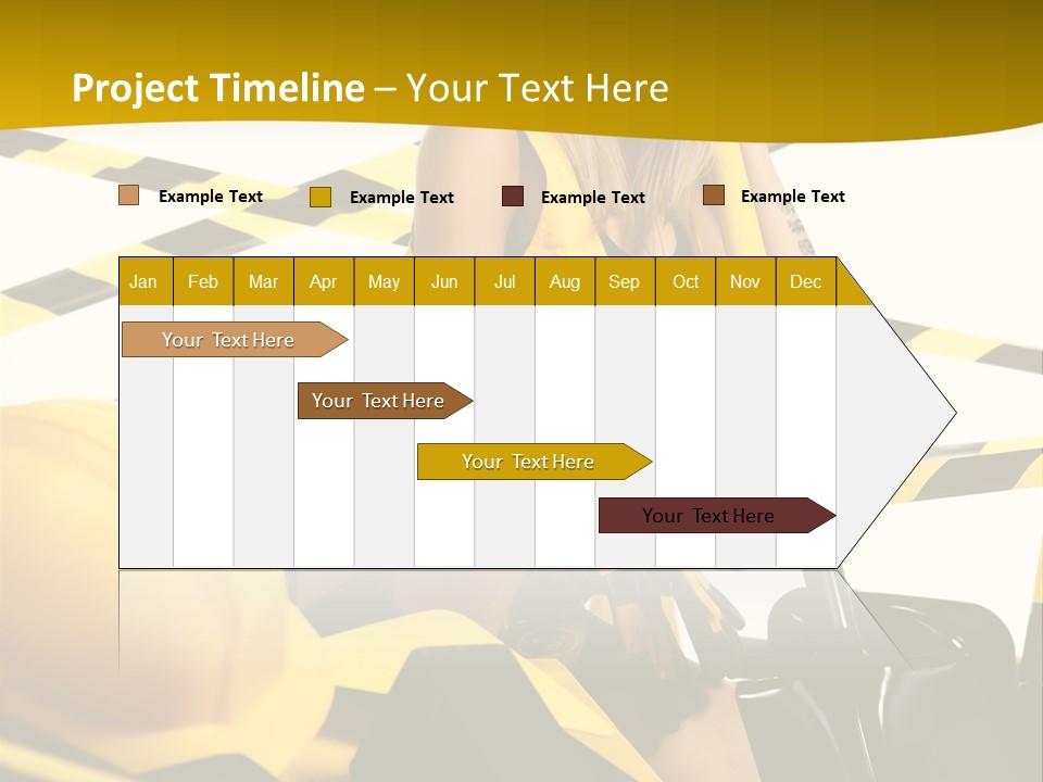 Female Person Model PowerPoint Template