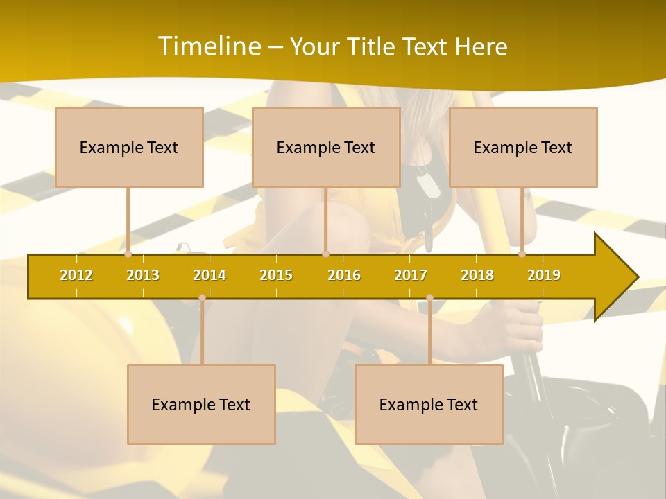 Female Person Model PowerPoint Template