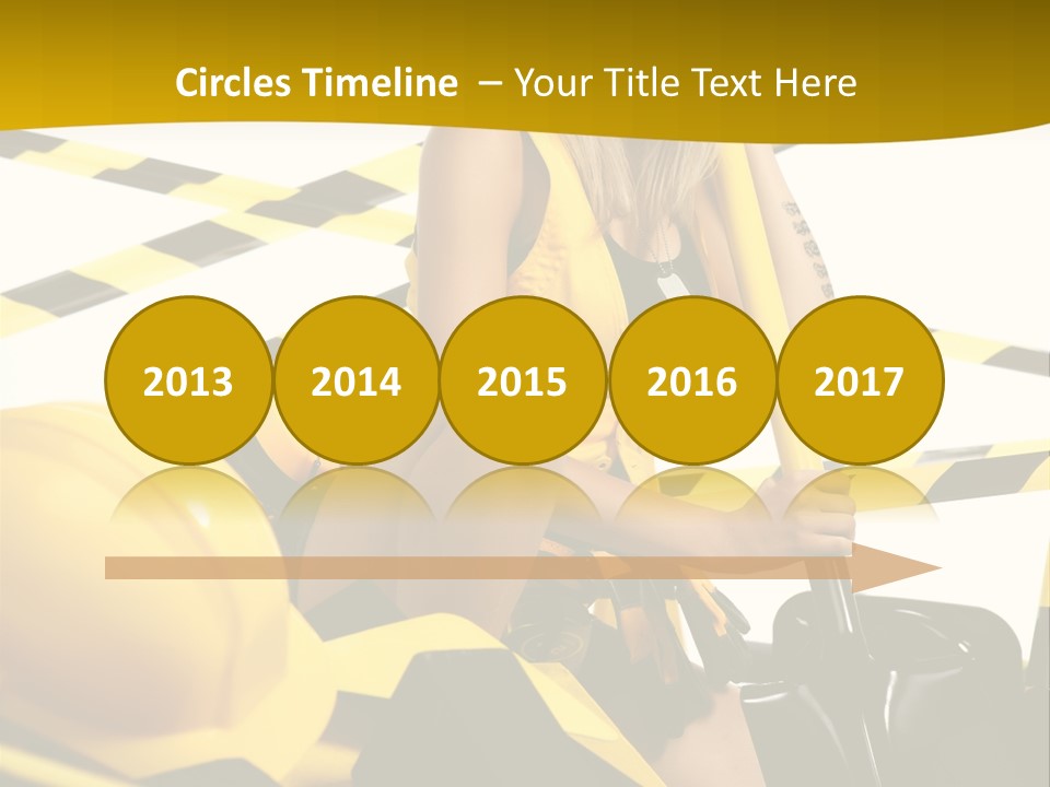 Female Person Model PowerPoint Template