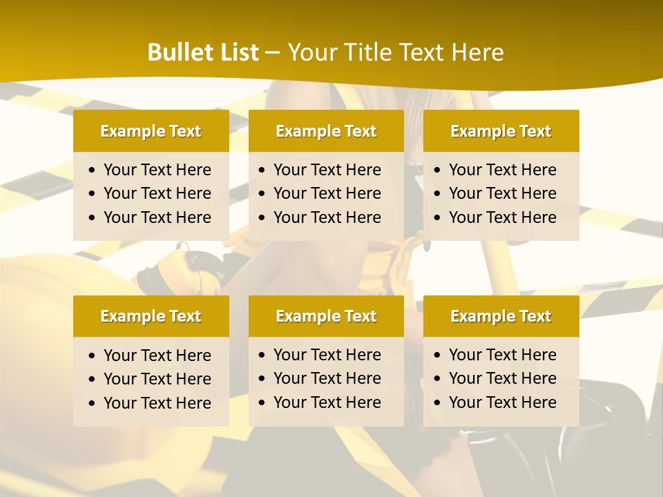 Female Person Model PowerPoint Template