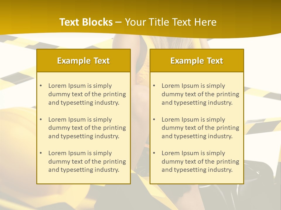 Female Person Model PowerPoint Template