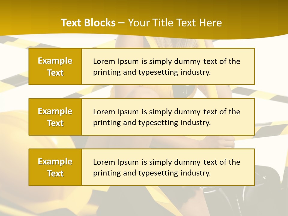 Female Person Model PowerPoint Template