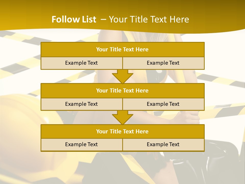 Female Person Model PowerPoint Template