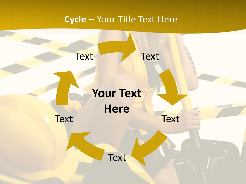 Female Person Model PowerPoint Template