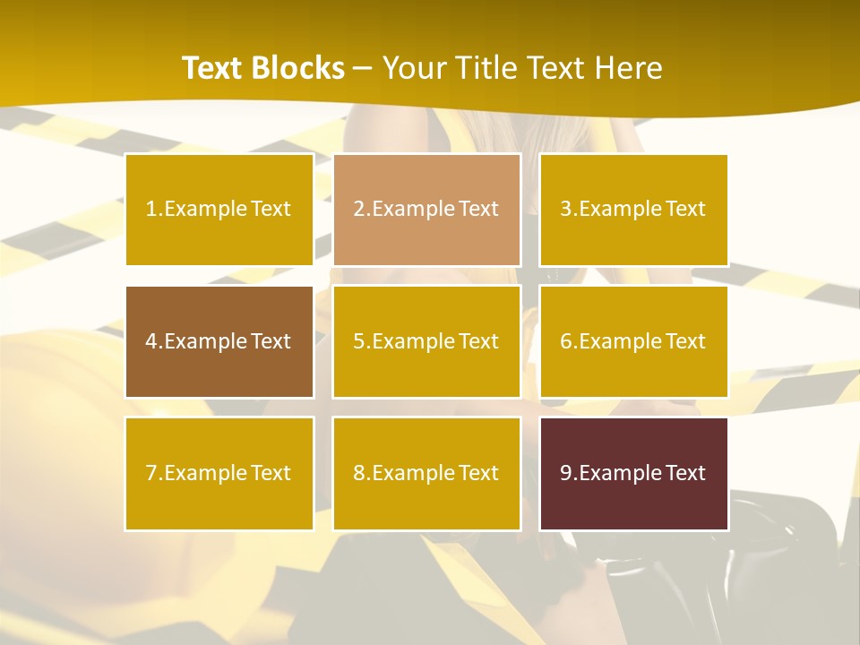 Female Person Model PowerPoint Template