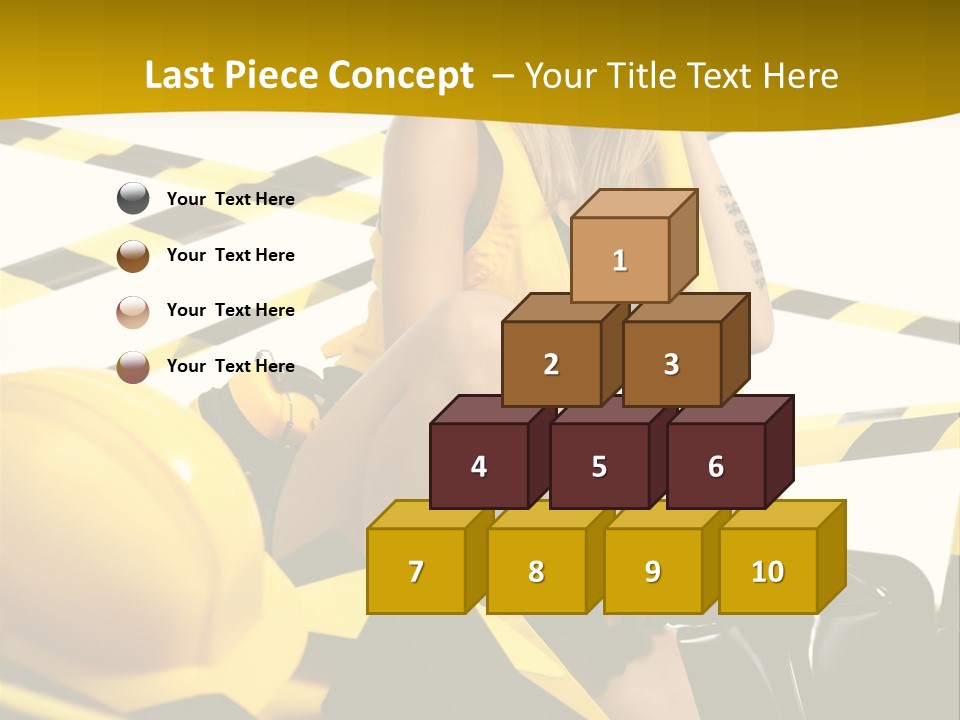 Female Person Model PowerPoint Template