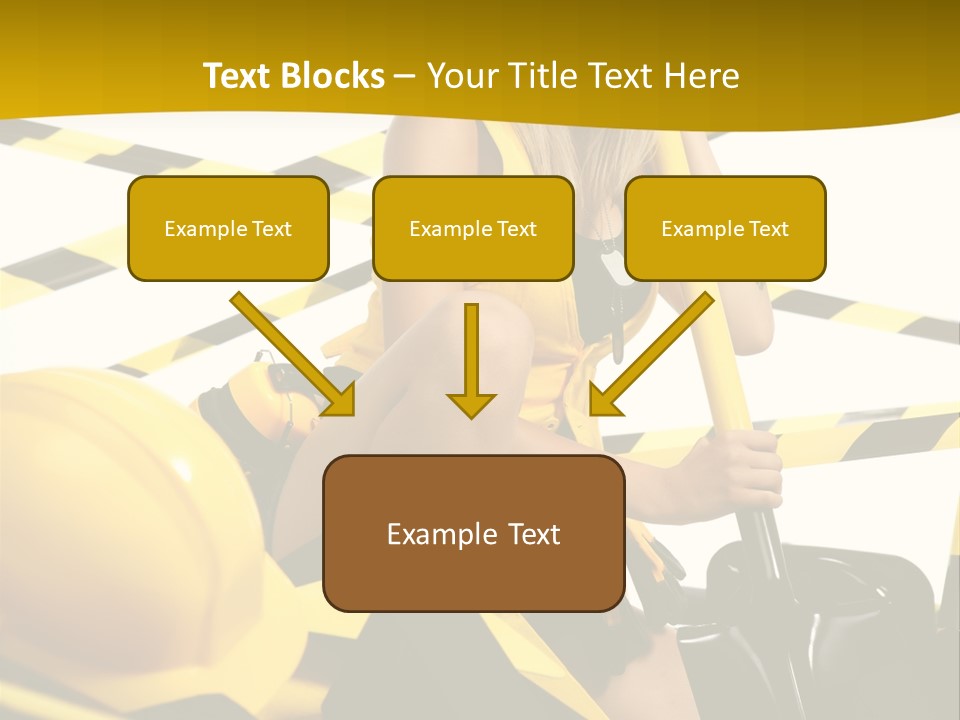 Female Person Model PowerPoint Template