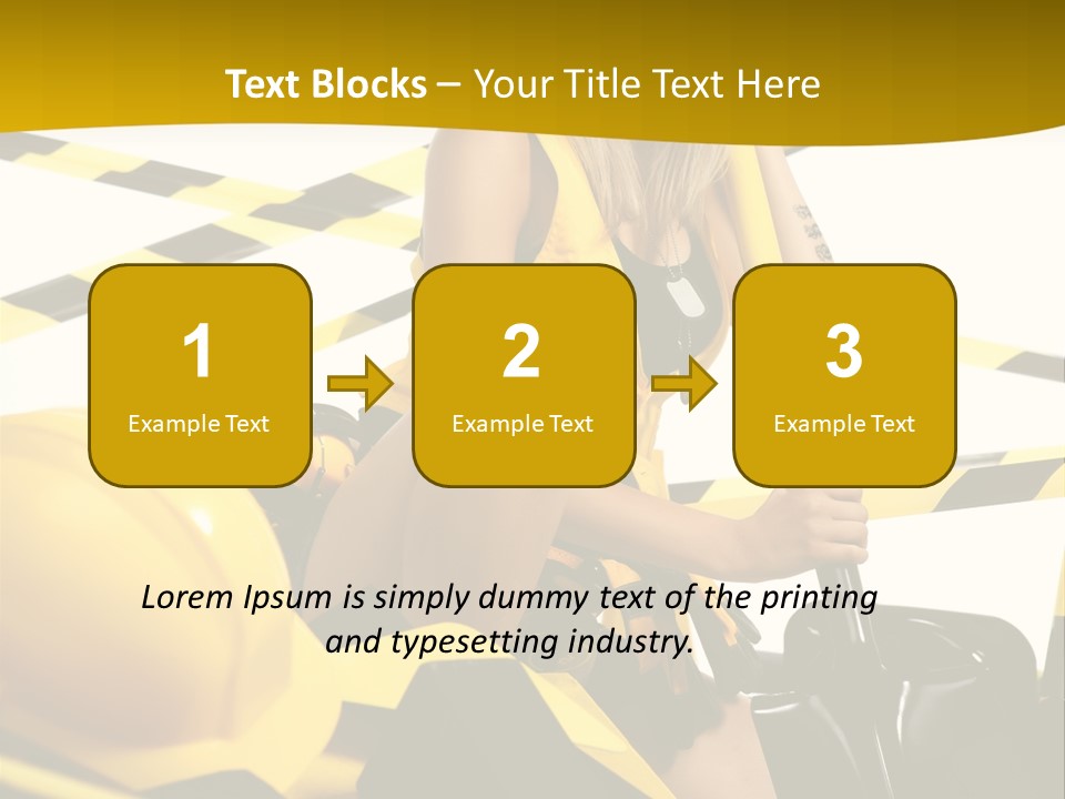 Female Person Model PowerPoint Template