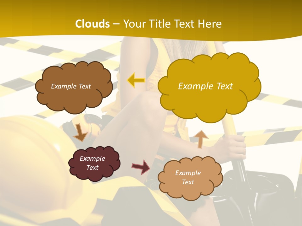 Female Person Model PowerPoint Template