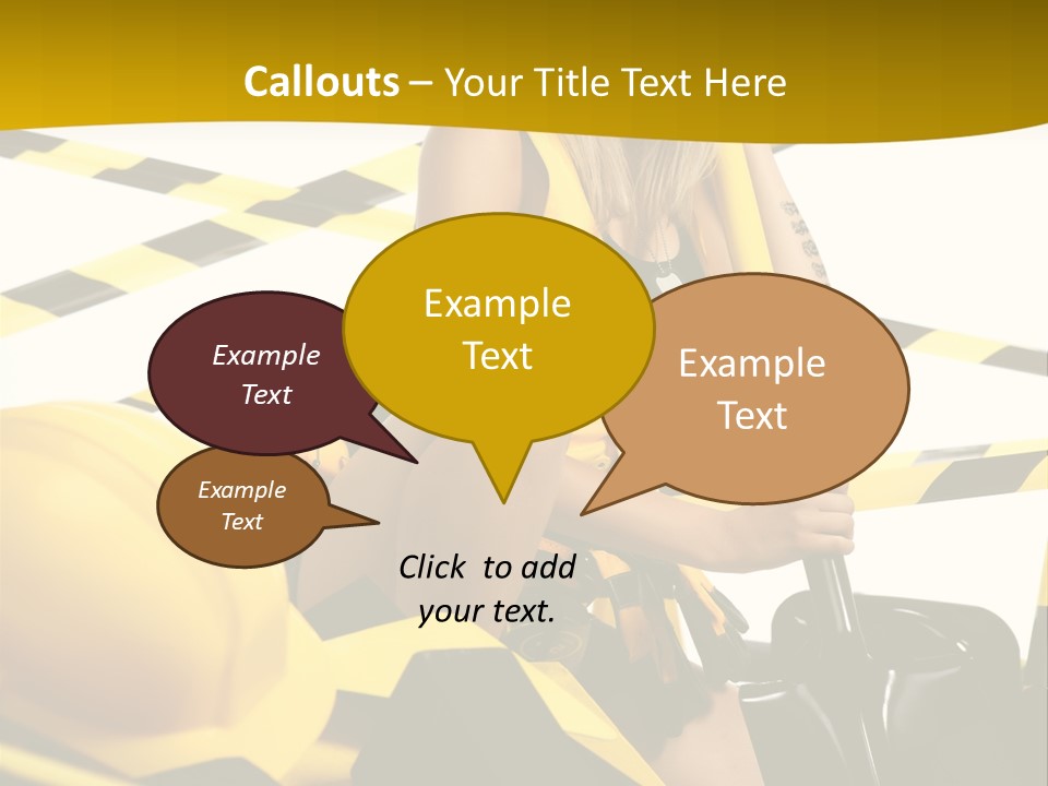 Female Person Model PowerPoint Template