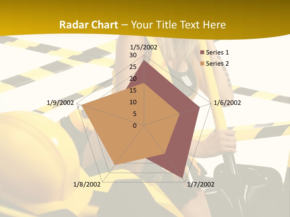 Female Person Model PowerPoint Template