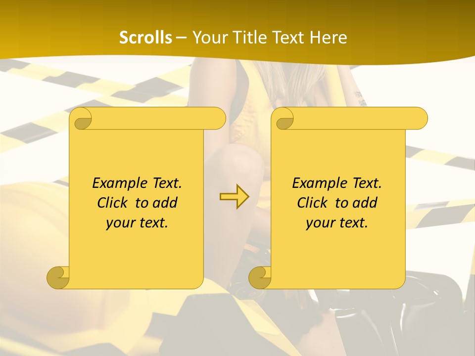 Female Person Model PowerPoint Template