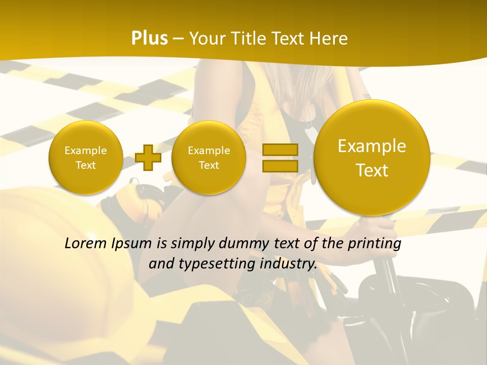 Female Person Model PowerPoint Template
