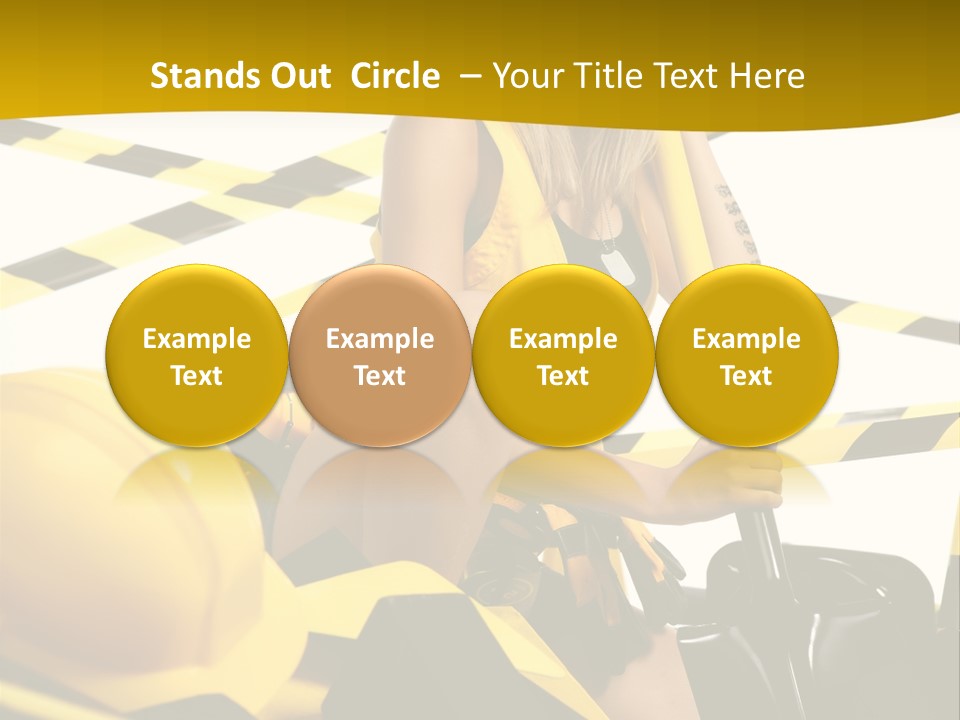 Female Person Model PowerPoint Template