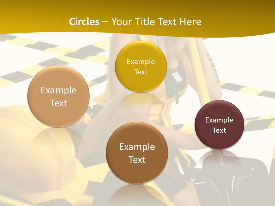 Female Person Model PowerPoint Template