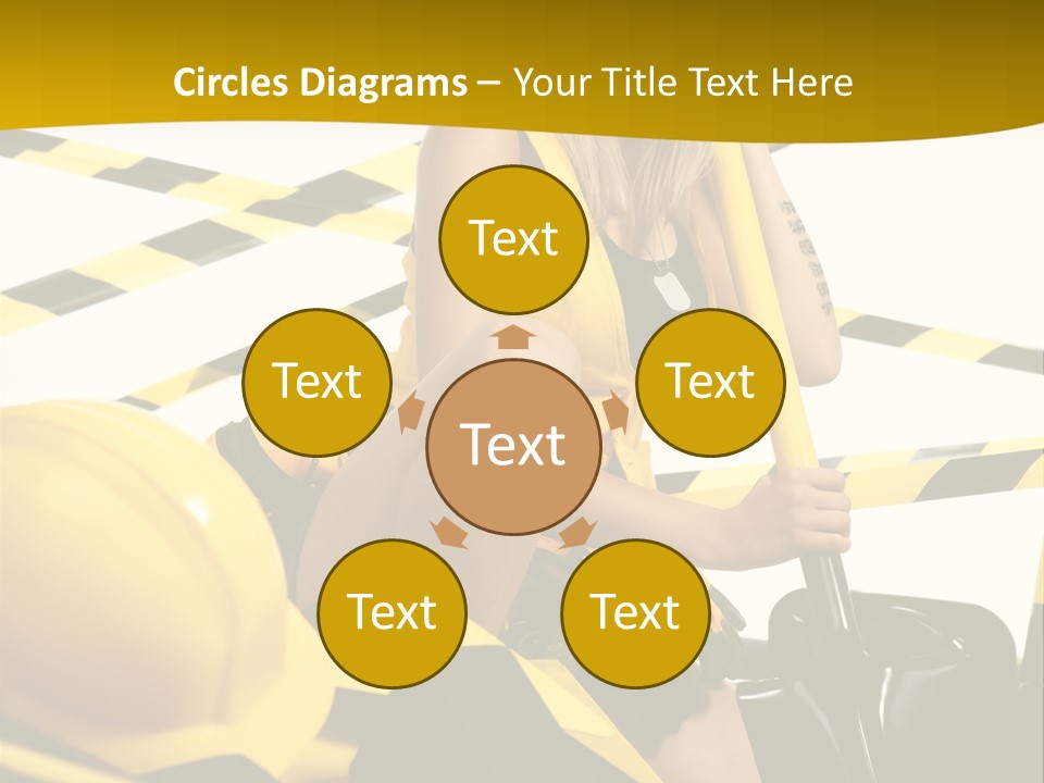 Female Person Model PowerPoint Template