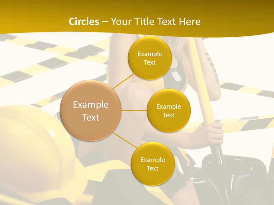 Female Person Model PowerPoint Template