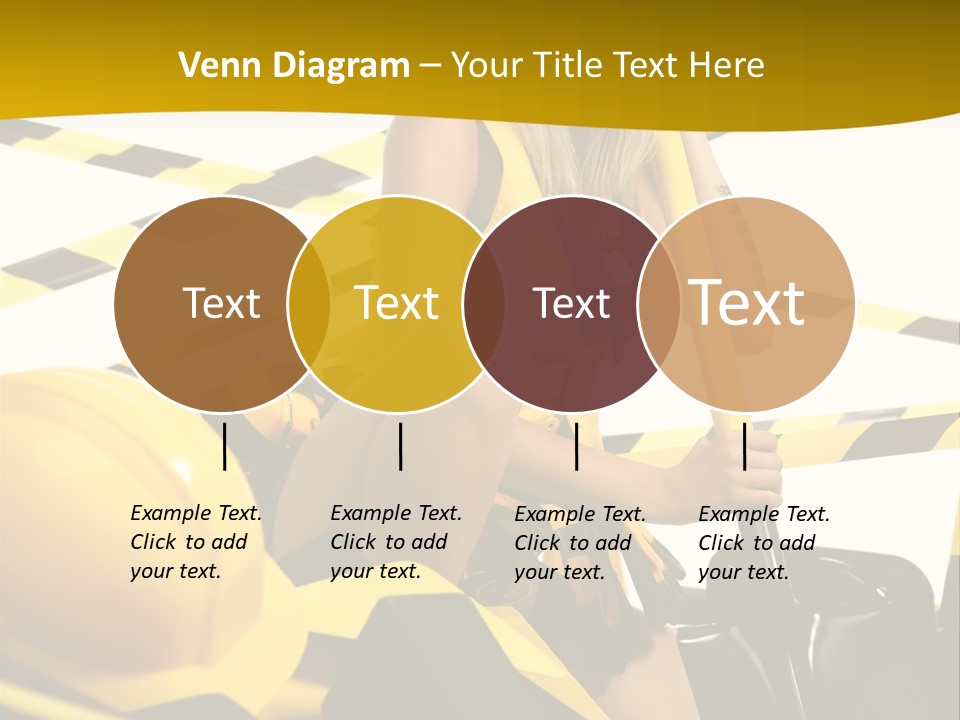 Female Person Model PowerPoint Template