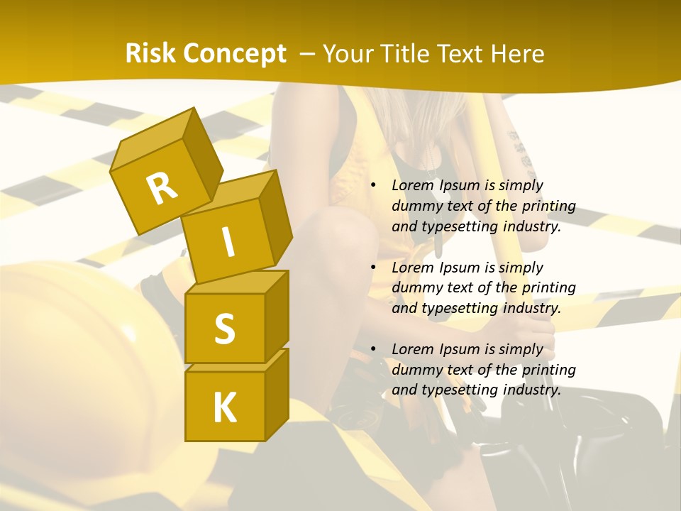 Female Person Model PowerPoint Template