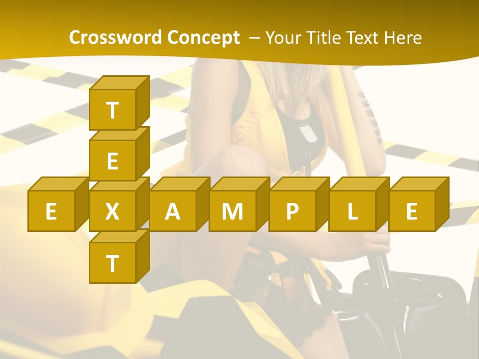 Female Person Model PowerPoint Template