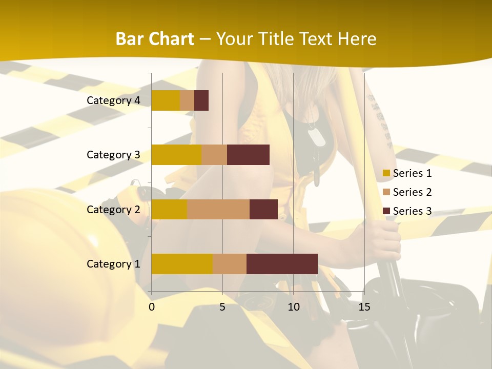 Female Person Model PowerPoint Template