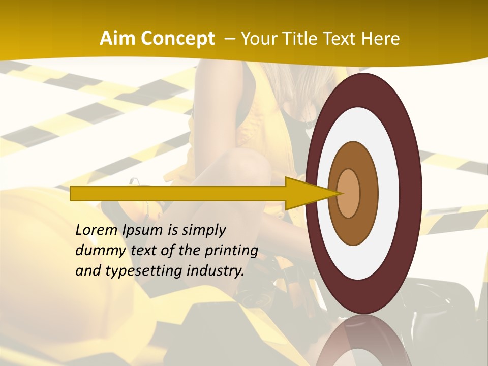 Female Person Model PowerPoint Template