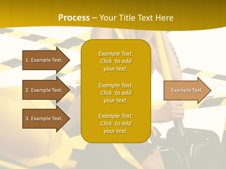 Female Person Model PowerPoint Template