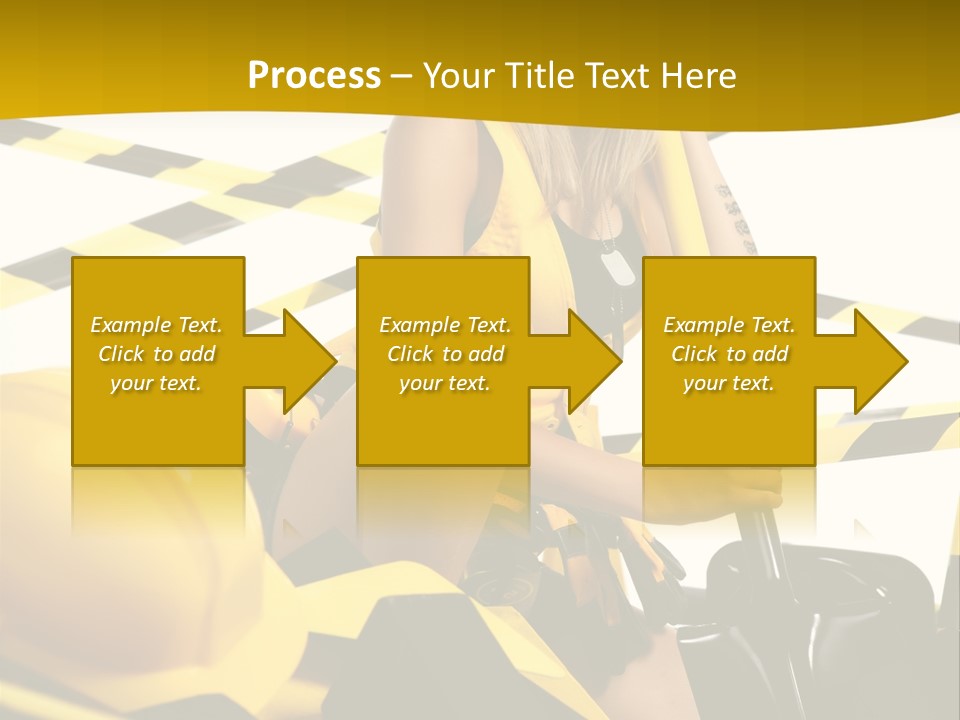 Female Person Model PowerPoint Template