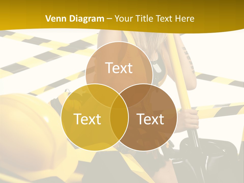 Female Person Model PowerPoint Template