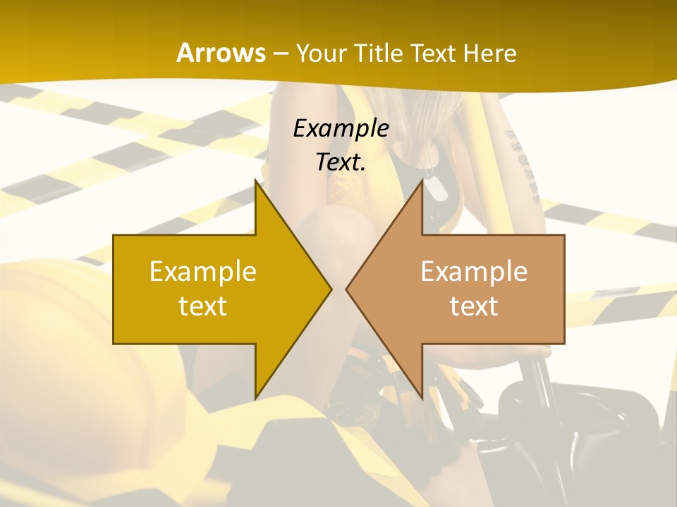 Female Person Model PowerPoint Template