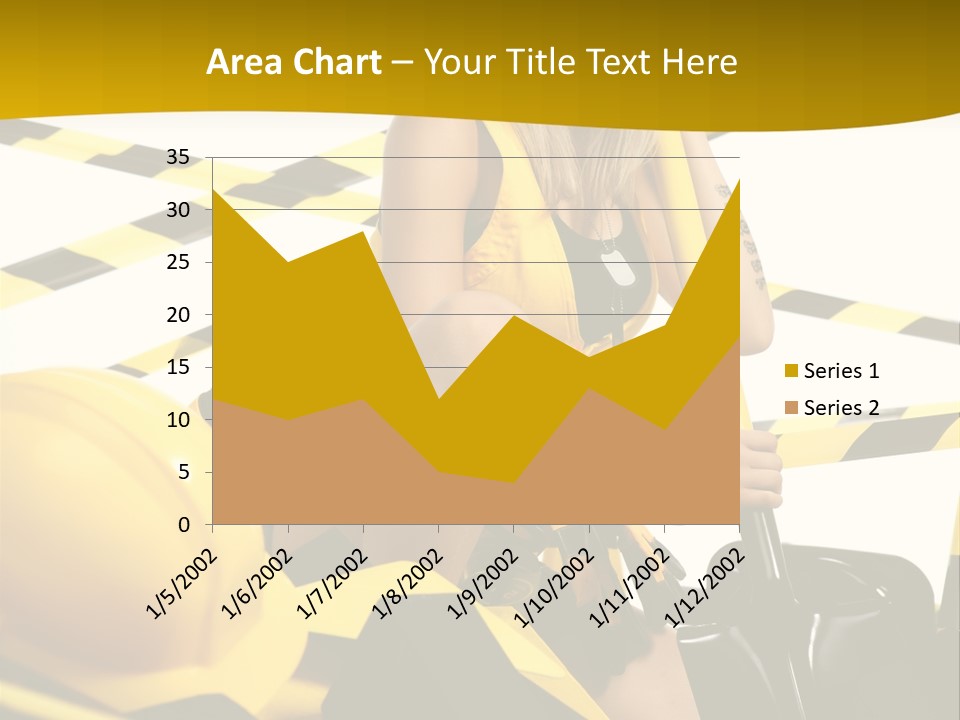 Female Person Model PowerPoint Template