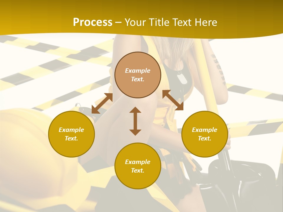 Female Person Model PowerPoint Template