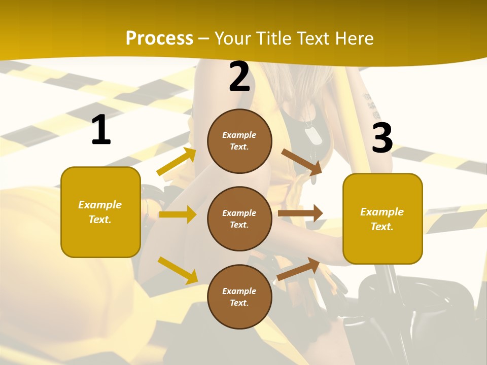 Female Person Model PowerPoint Template