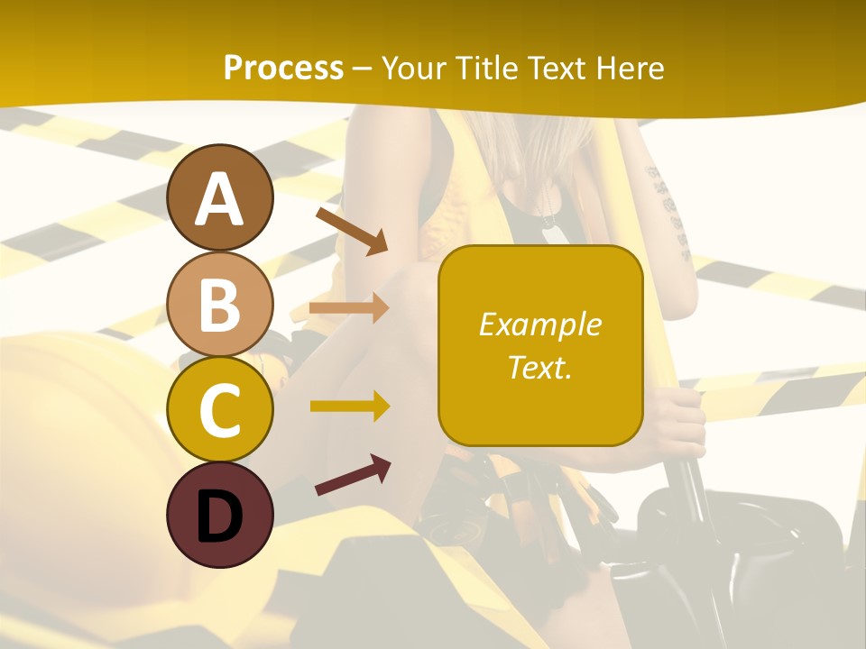 Female Person Model PowerPoint Template