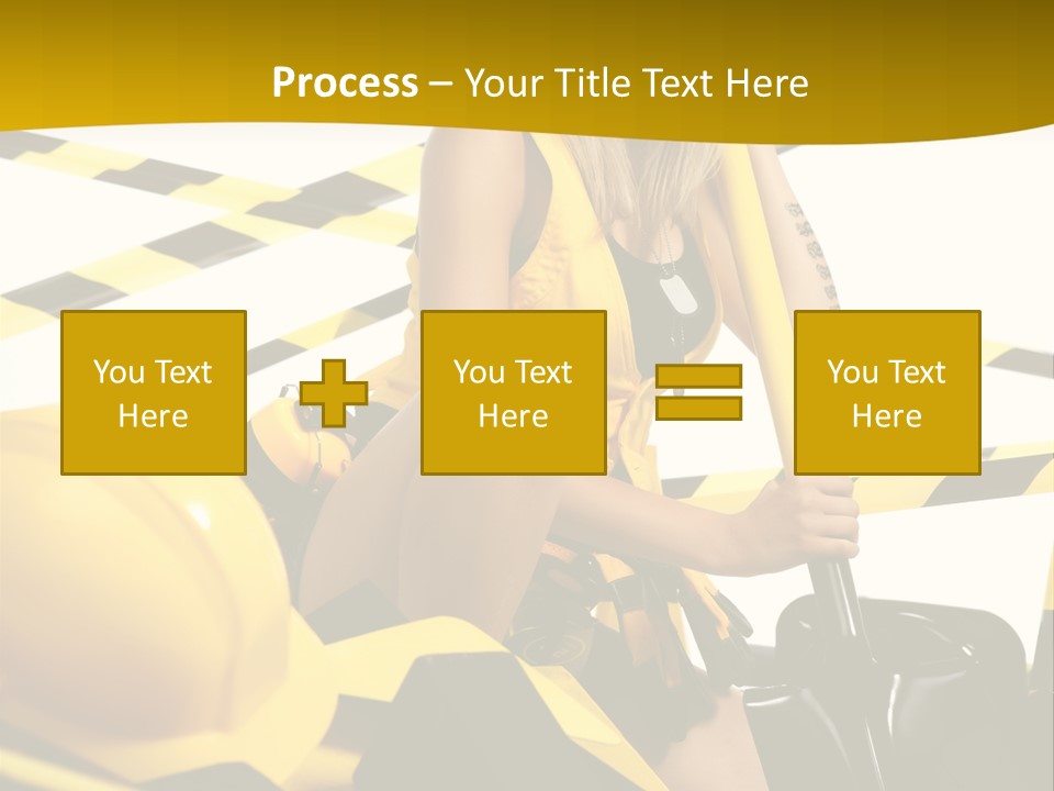 Female Person Model PowerPoint Template