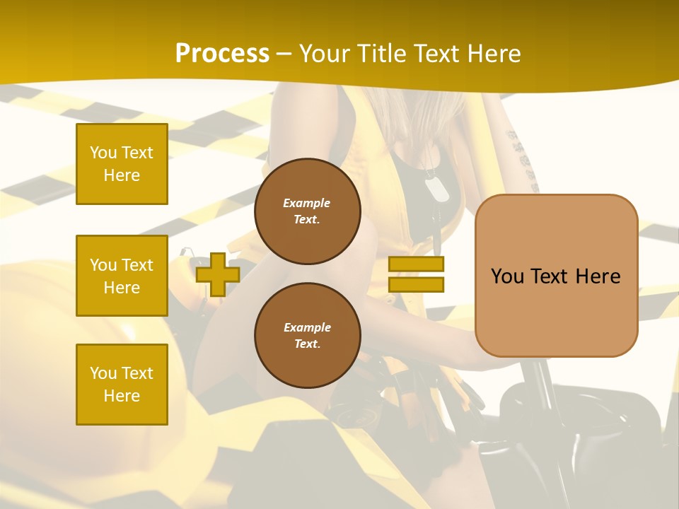 Female Person Model PowerPoint Template
