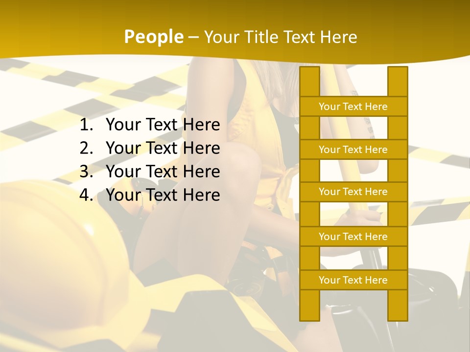 Female Person Model PowerPoint Template