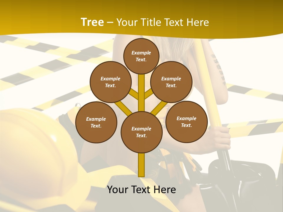 Female Person Model PowerPoint Template