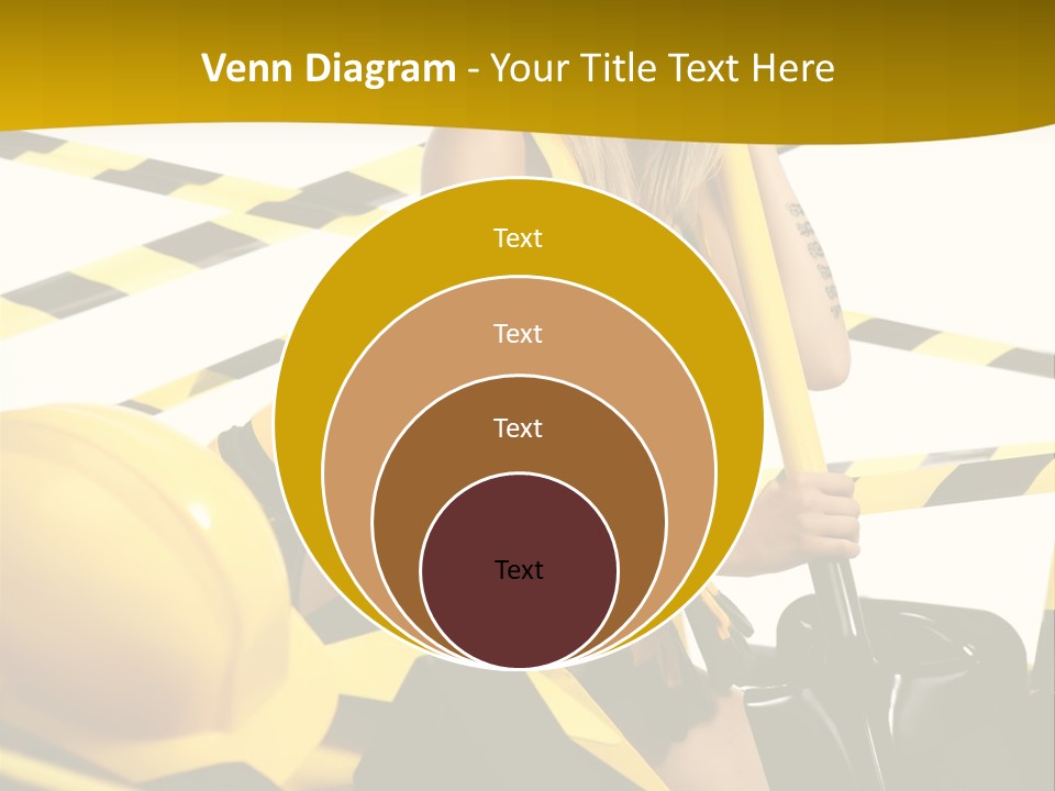 Female Person Model PowerPoint Template