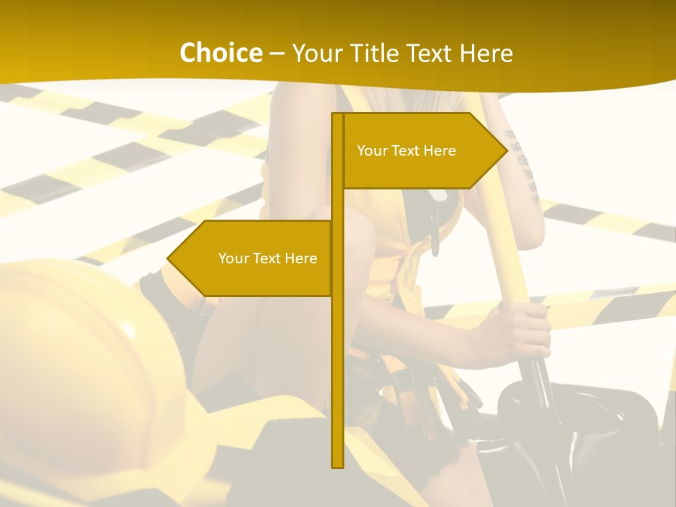 Female Person Model PowerPoint Template