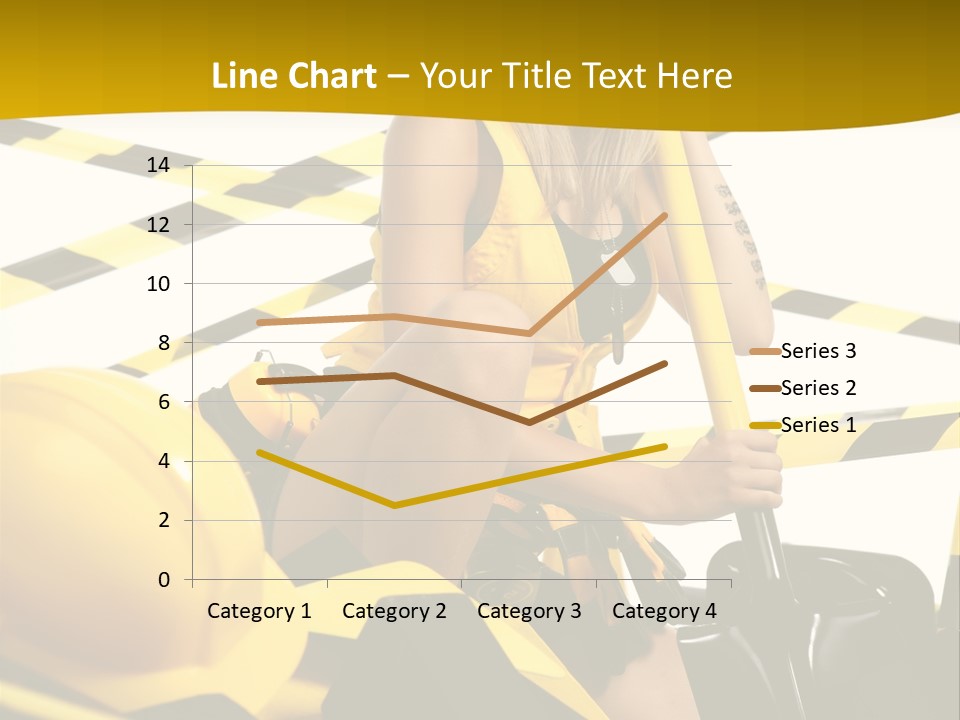 Female Person Model PowerPoint Template