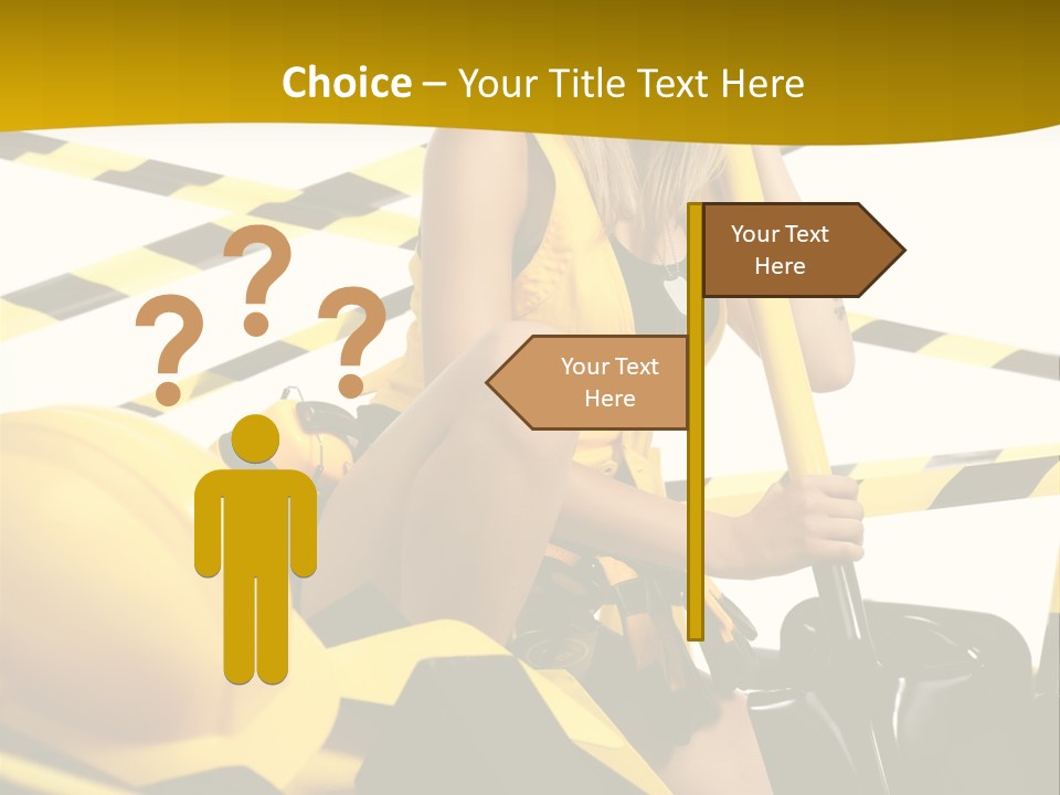 Female Person Model PowerPoint Template