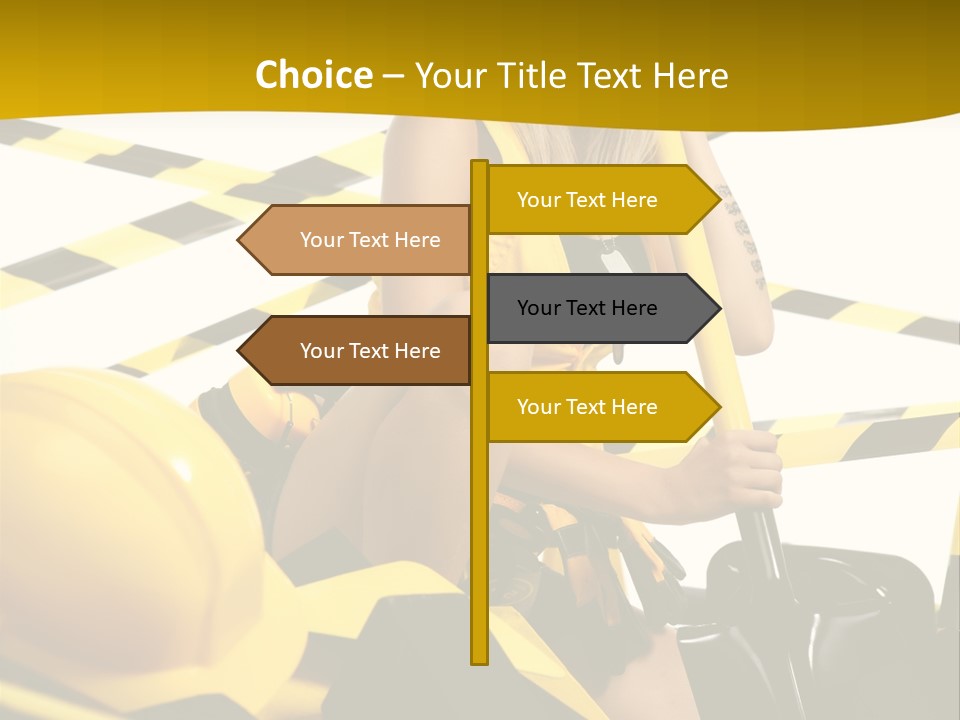 Female Person Model PowerPoint Template