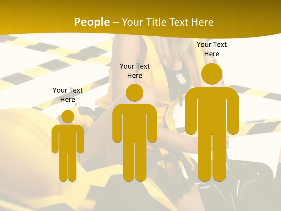 Female Person Model PowerPoint Template