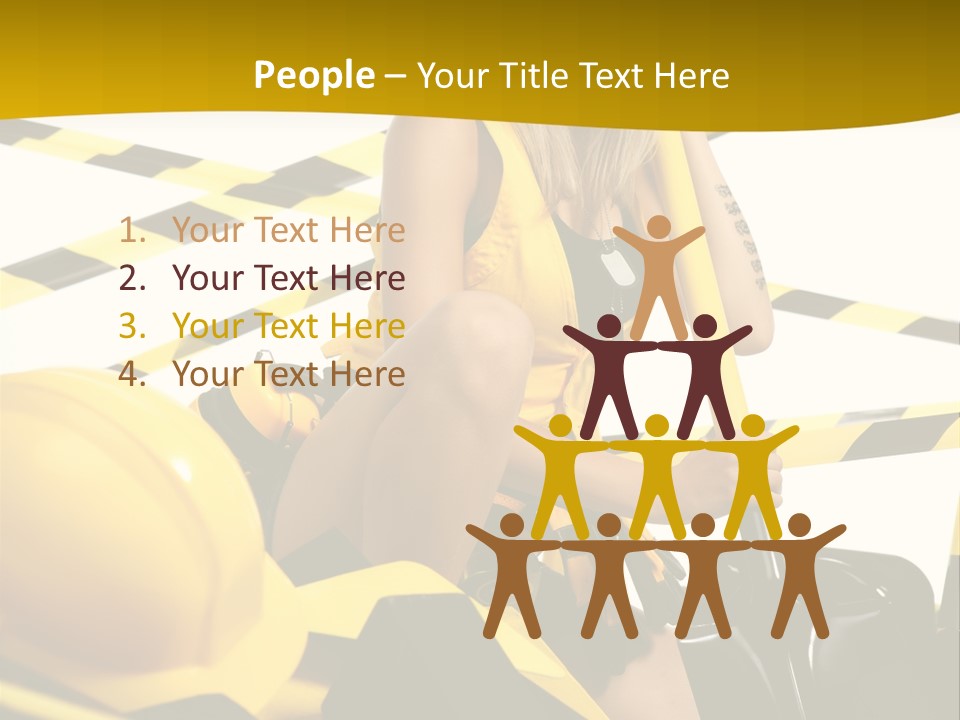 Female Person Model PowerPoint Template