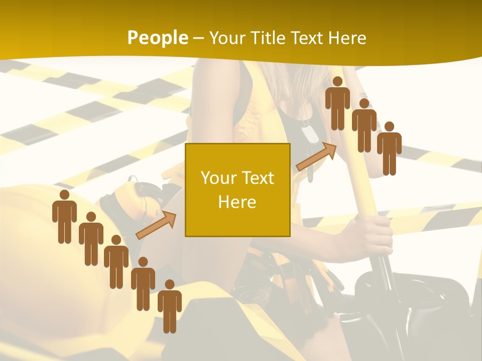 Female Person Model PowerPoint Template