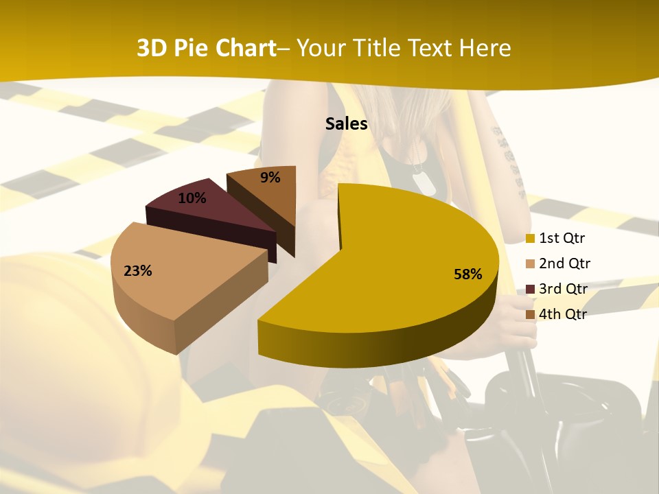 Female Person Model PowerPoint Template
