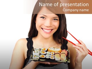 Japanese Ginger Platter PowerPoint Template